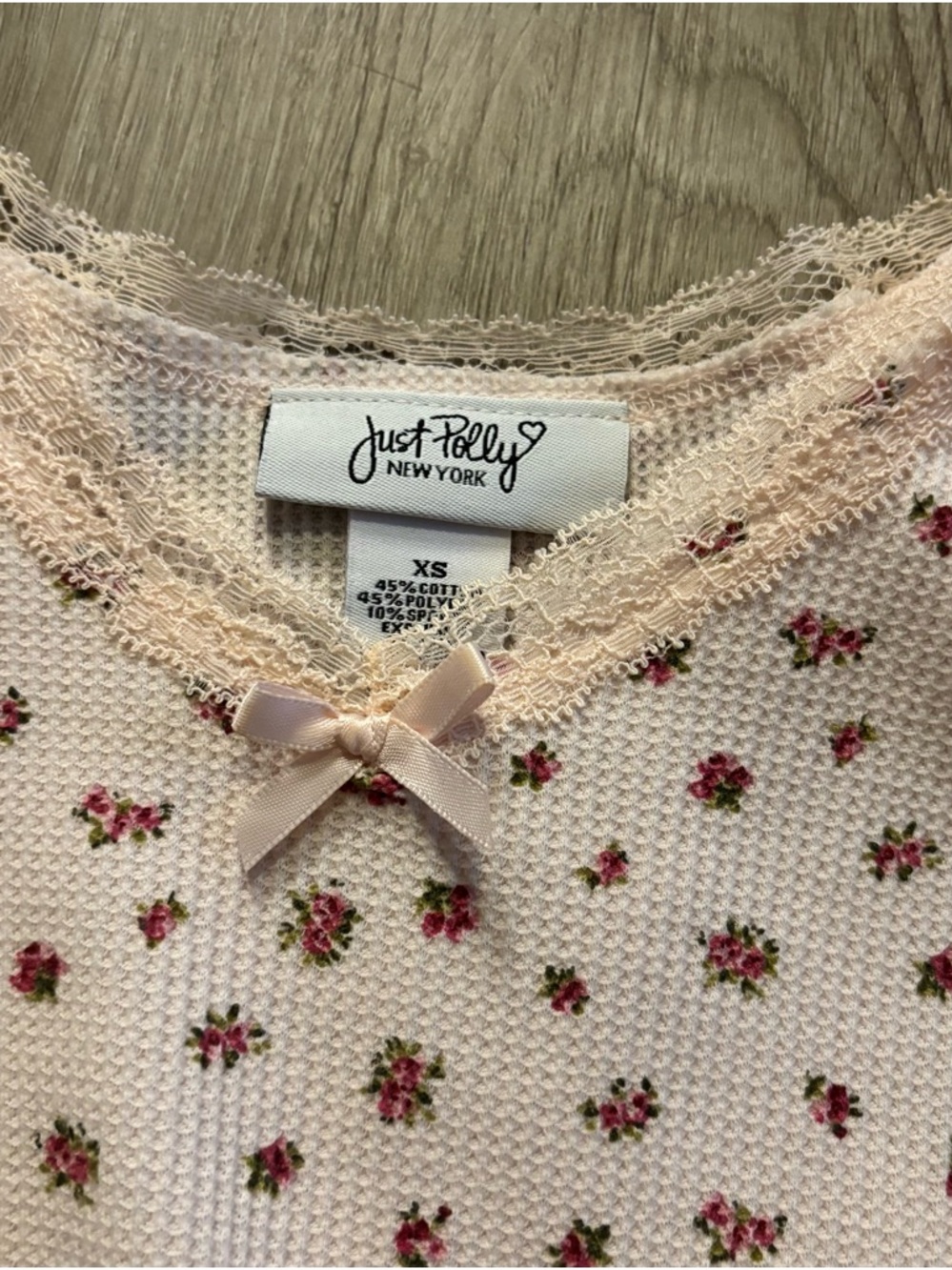 Pink Floral Ruffle Short Sleeve Top - Picture 2 of 3
